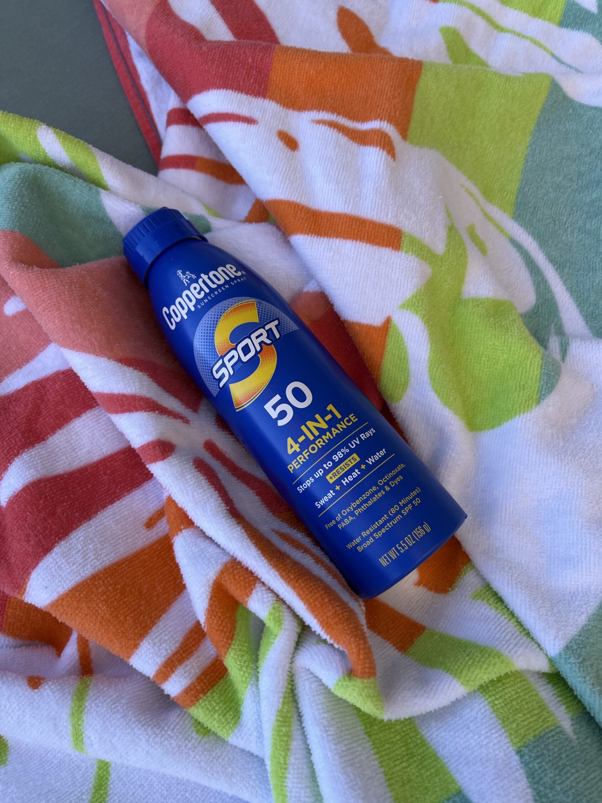 Coppertone Sport SPF 50 4-in-1 sunscreen bottle