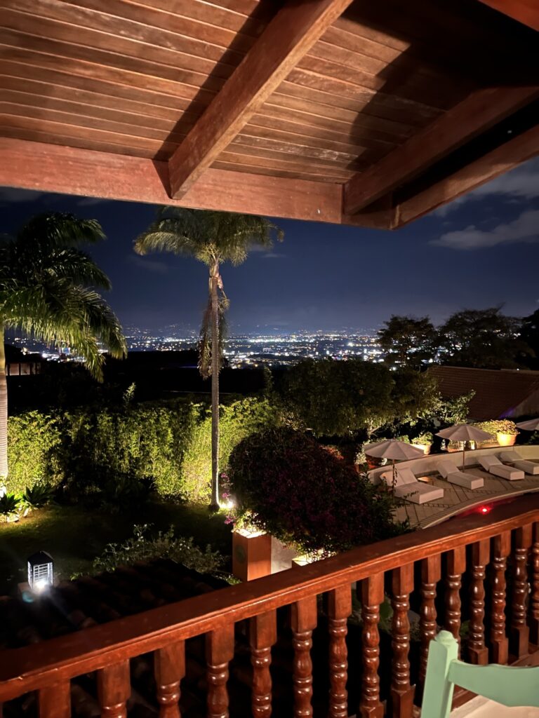 Night time overlooking the city