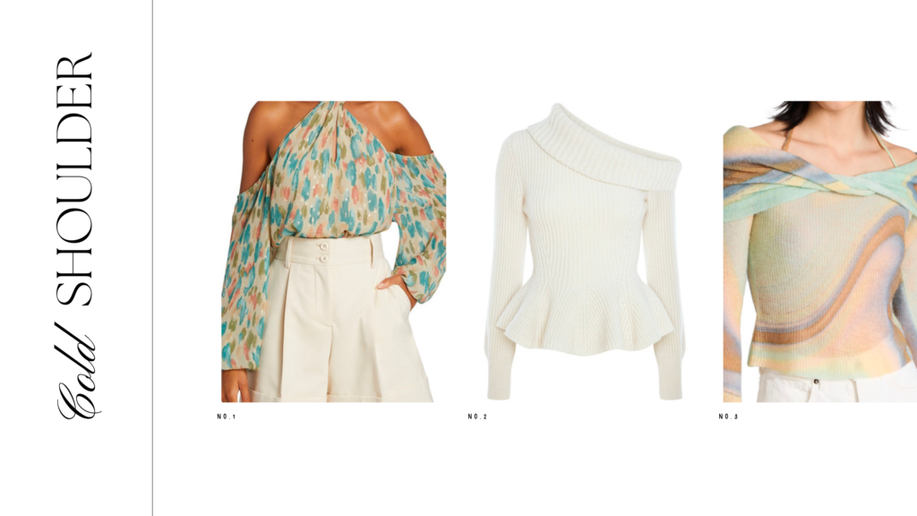 Cold shoulder tops for springtime