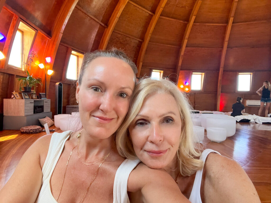 Serena and Sonia at a sound bath session