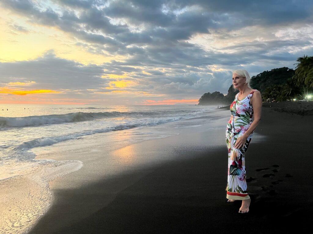 Style beyond age takin in the beachside view in the Wonders of costa rica